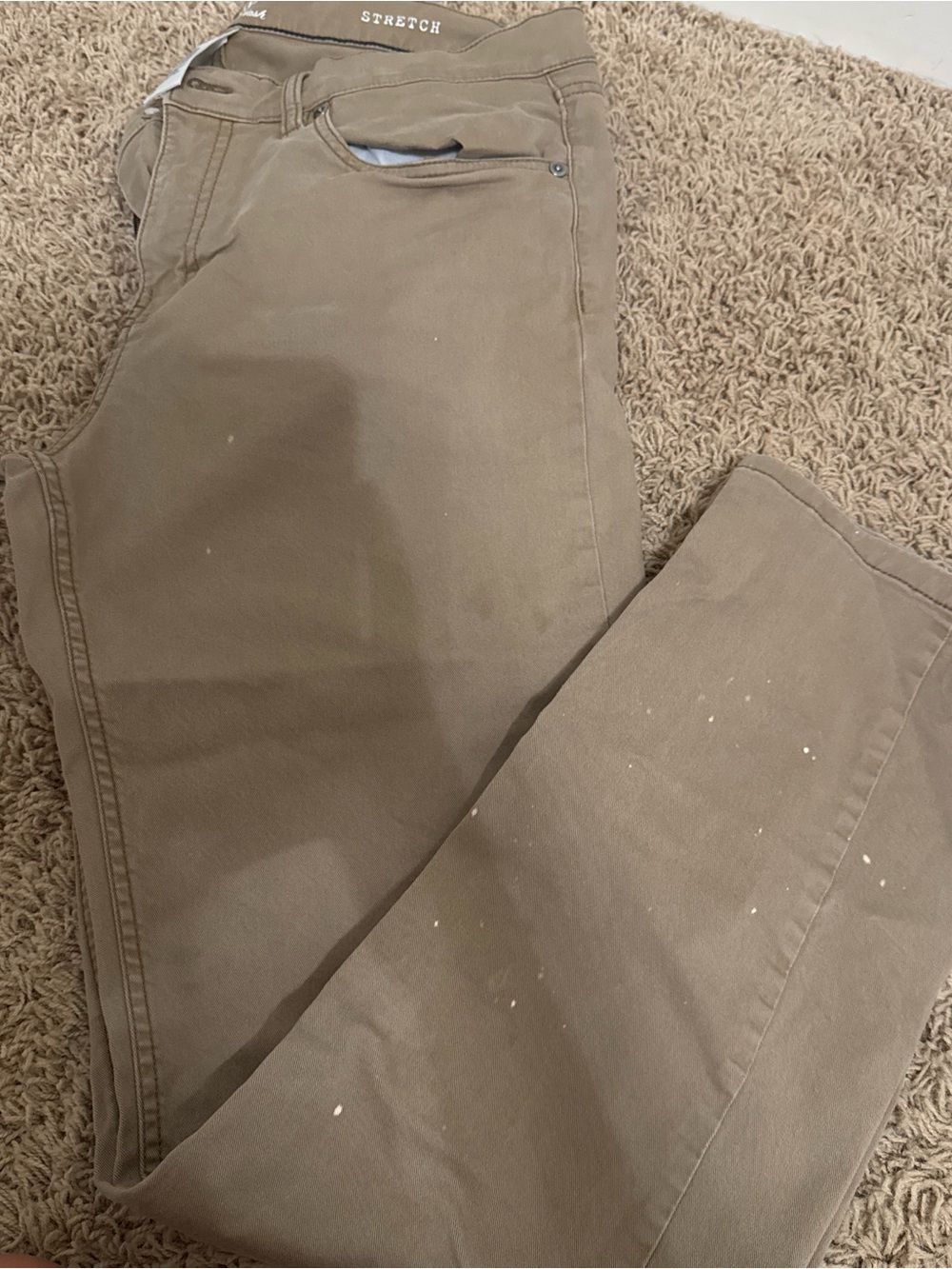 Chaps Men's Khaki Stretch Chinos in Taupe